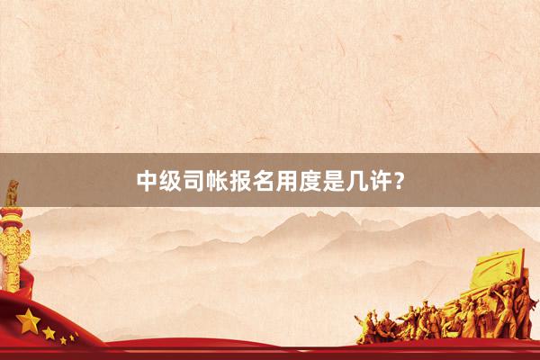 中级司帐报名用度是几许？