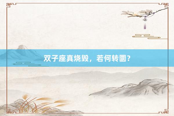 双子座真烧毁，若何转圜？